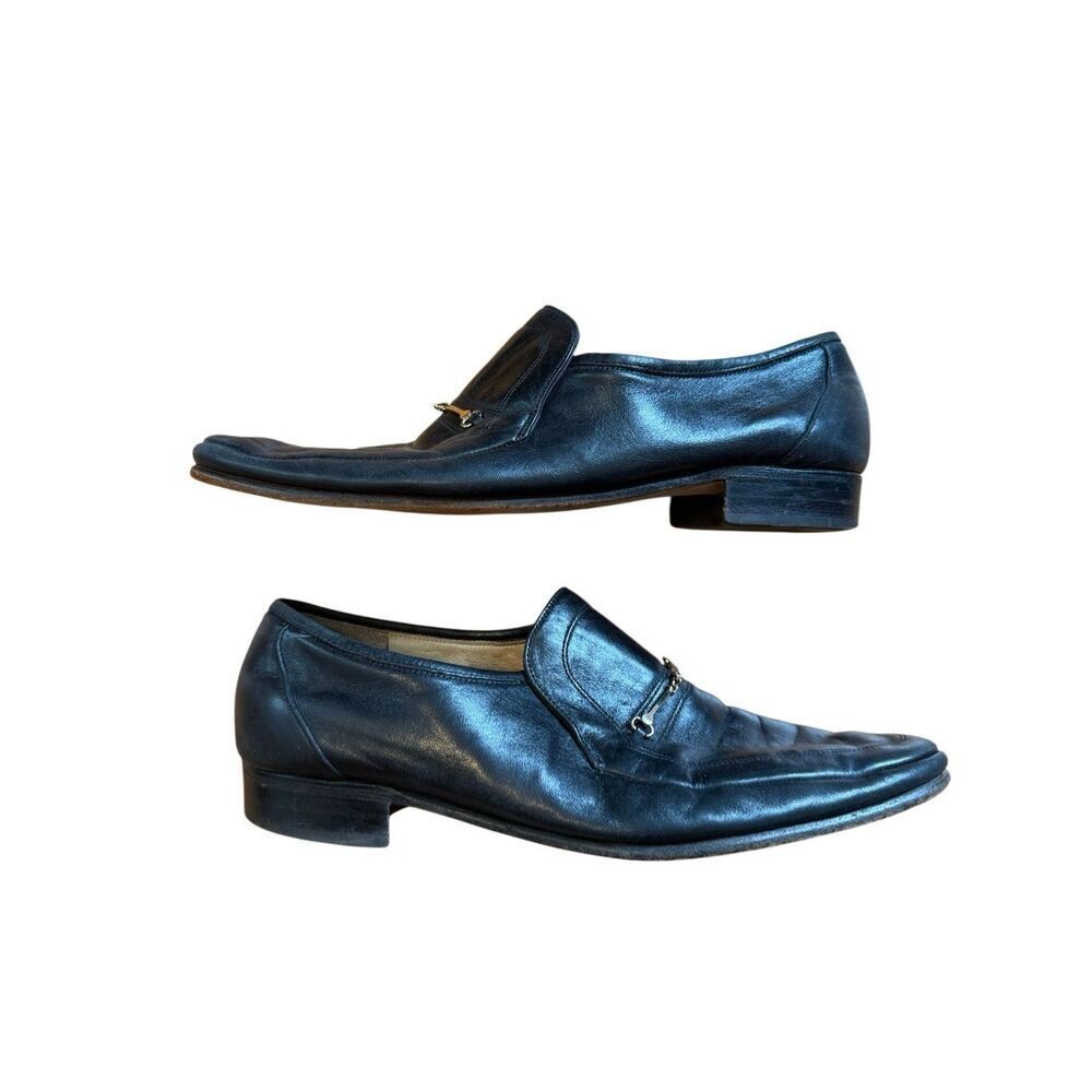 Bally black leather horsebit loafers size 9.5